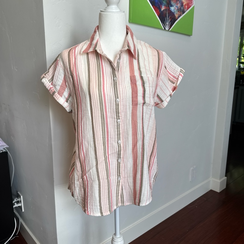 Caslon Multicolor Striped Shirt